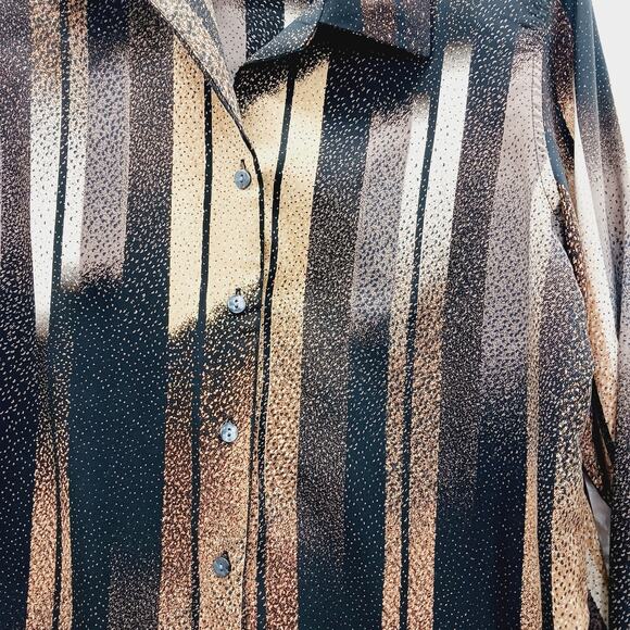 Blouse Size 14 Black Brown Beige Officewear Casual Professional Secretary Resort - Picture 3 of 16